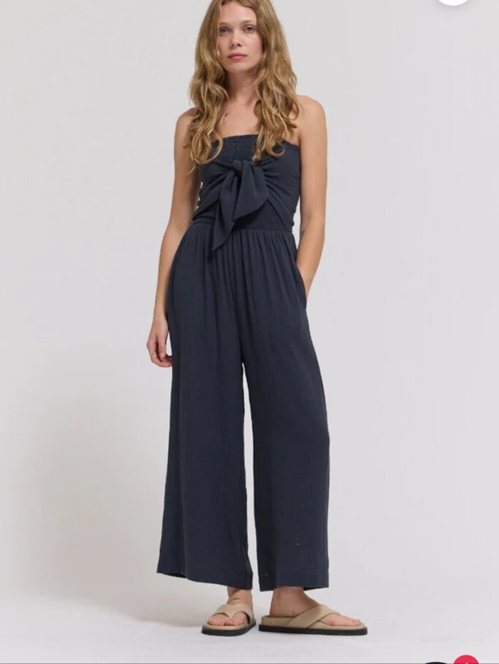 Grade & Gather Strapless Wide Leg Romper